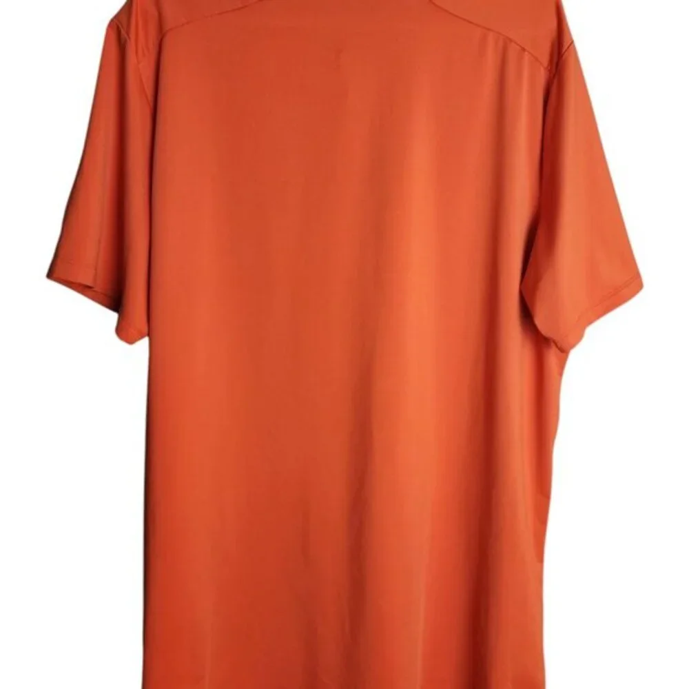 RLX Ralph Lauren Men XL Orange Stretch‎ Short Sleeve Activewear Golf Polo Shirt